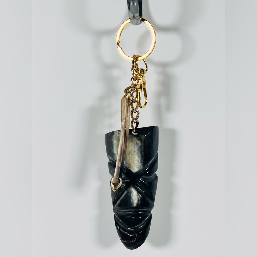 Acrylic Carved Bag Charm Keychain